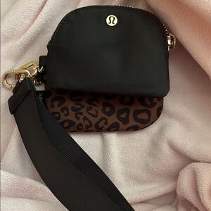 lululemon athletica Black and Brown Leopard Print Women's Bag
